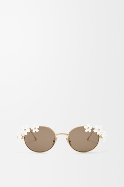 Loewe Солнцезащитные очки Daisy Field, белый