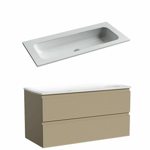 Тумба с раковиной Sancos FOLK FL100CP/CN7013wx 100 капучино