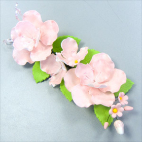 Украшение сахарное БУКЕТ РОЗОВЫЙ ШИПОВНИК