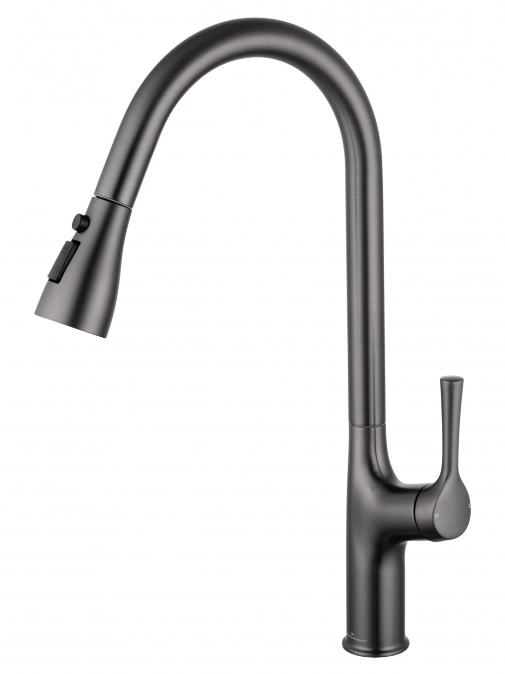 Смеситель для кухни с выдвижным изливом WONZON & WOGHAND, Темный графит (WW-AE54123-BGG)