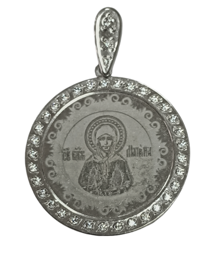 Ювелирная подвеска из серебра Матрона