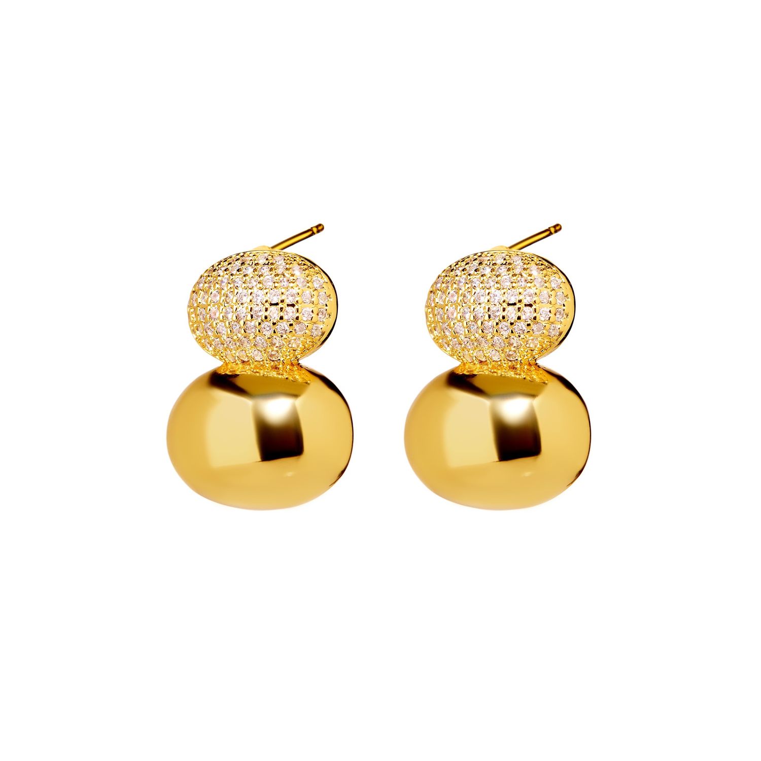 Серьги Acorn Earrings - Crystal