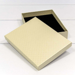 Коробка Ювелирная 16х12х3.4 см "Ромбики" (Бежевый)