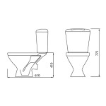 Унитаз-компакт "Универсал NEW 90" (гориз.вып, нижн, сид, кноп.арм) МОНОКОРОБ (г.Лобня)