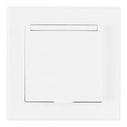 Розетка с заземлением и шторкой, с крышкой Arte Milano SET06-1 SET06-1-41-1 white