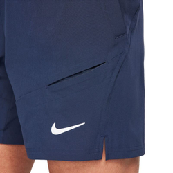 Мужские теннисные шорты Nike Court Dri-Fit Advantage 7" Tennis Short - obsidian/obsidian/white