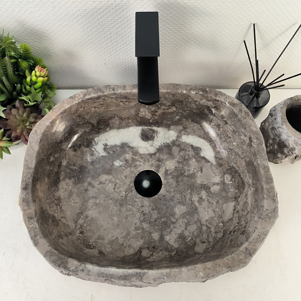Раковина из мрамора Erozy Grey EM-65088 50*41*16 0887
