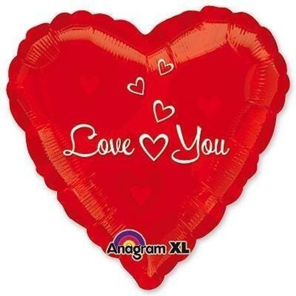 А 18" Love You Сердца S40