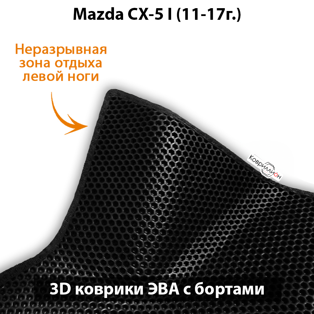 Передние автомобильные коврики ЭВА с бортами для Mazda CX-5 I (11-17г.)