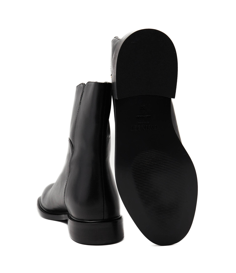 Кожаные ботильоны biker TWINSET - черный(222TCP222)