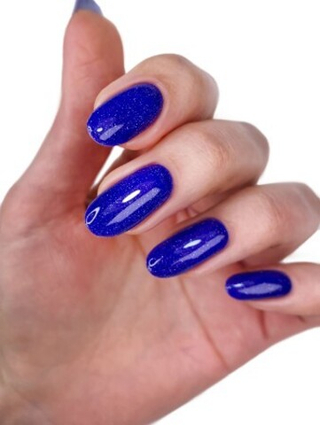 Гель-лак со светоотражающим шиммером Neon City S025 Techno Blue, 8 мл, MOOi