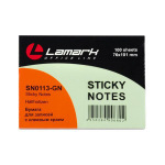 Бумага самокл. 76*101 зеленая пастель SN1113-GN (Lamark)