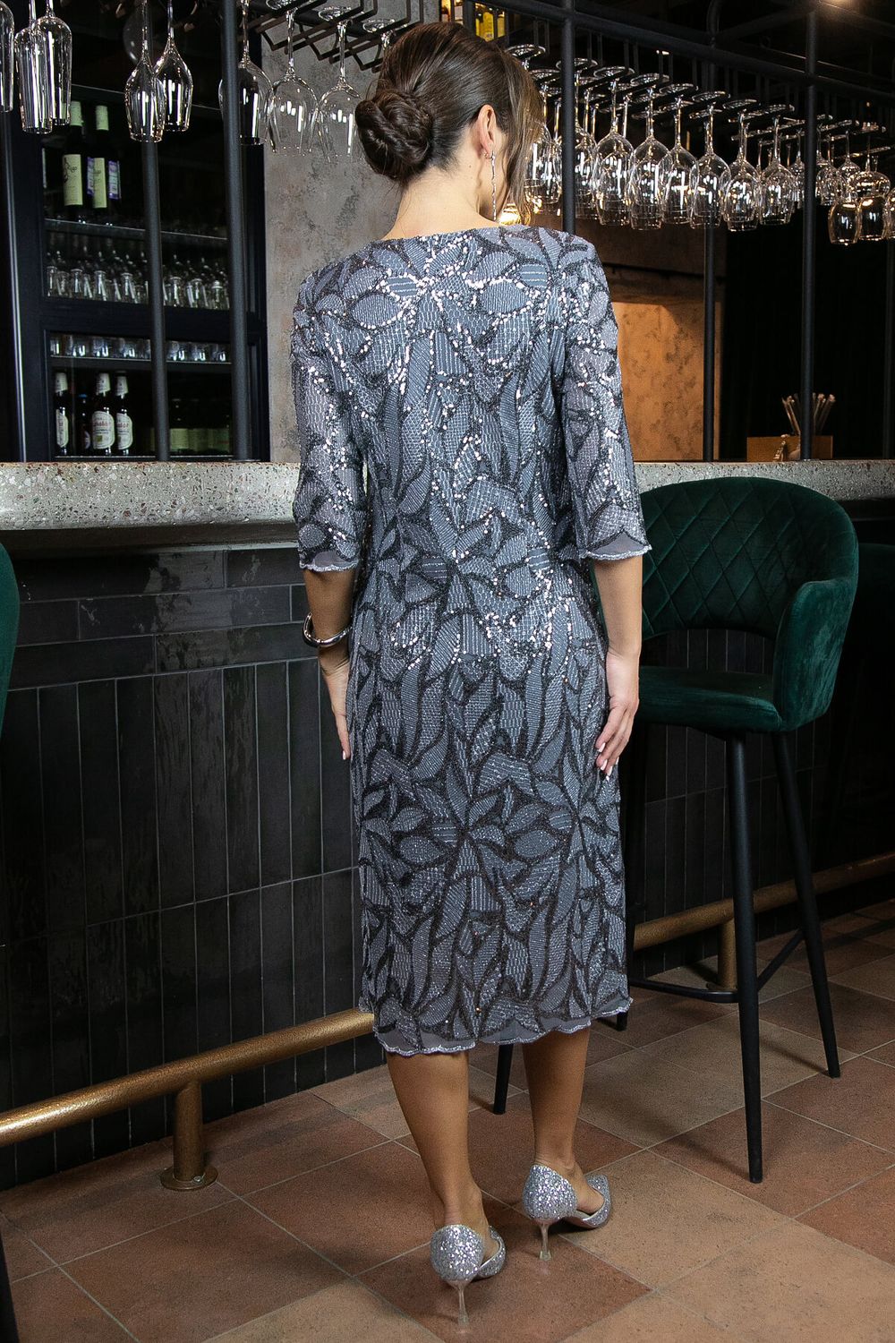 Платье Объятие ночи (серое) П11563 LT Collection