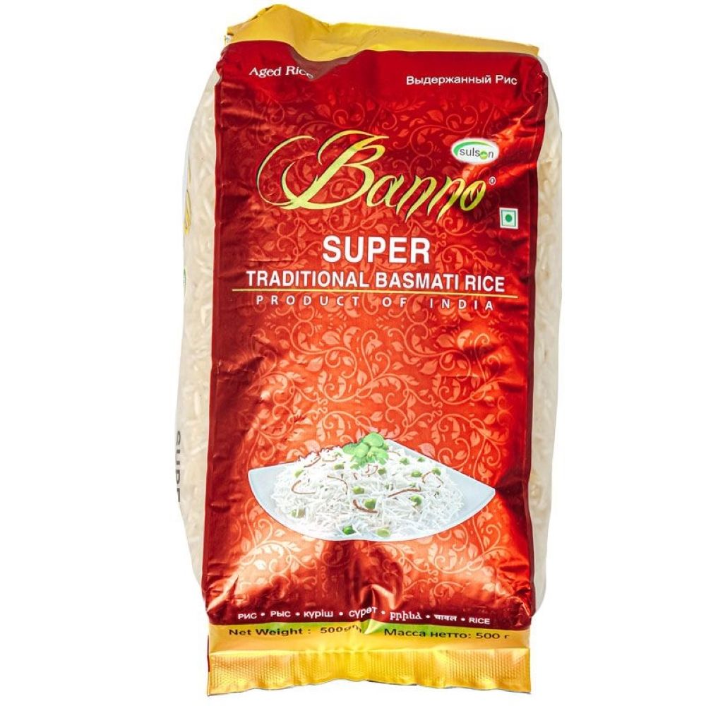 Рис Banno Басмати Super выдержанный 500 г x 4 шт