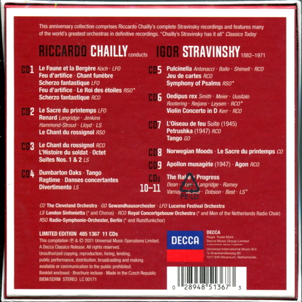 Riccardo Chailly / Stravinsky Edition (10CD)