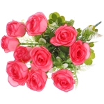 Искусственные цветы «Розовый букет» 42см 10 цветков темно-розовые