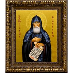 Кукша Одесский преподобный. Икона на холсте.
