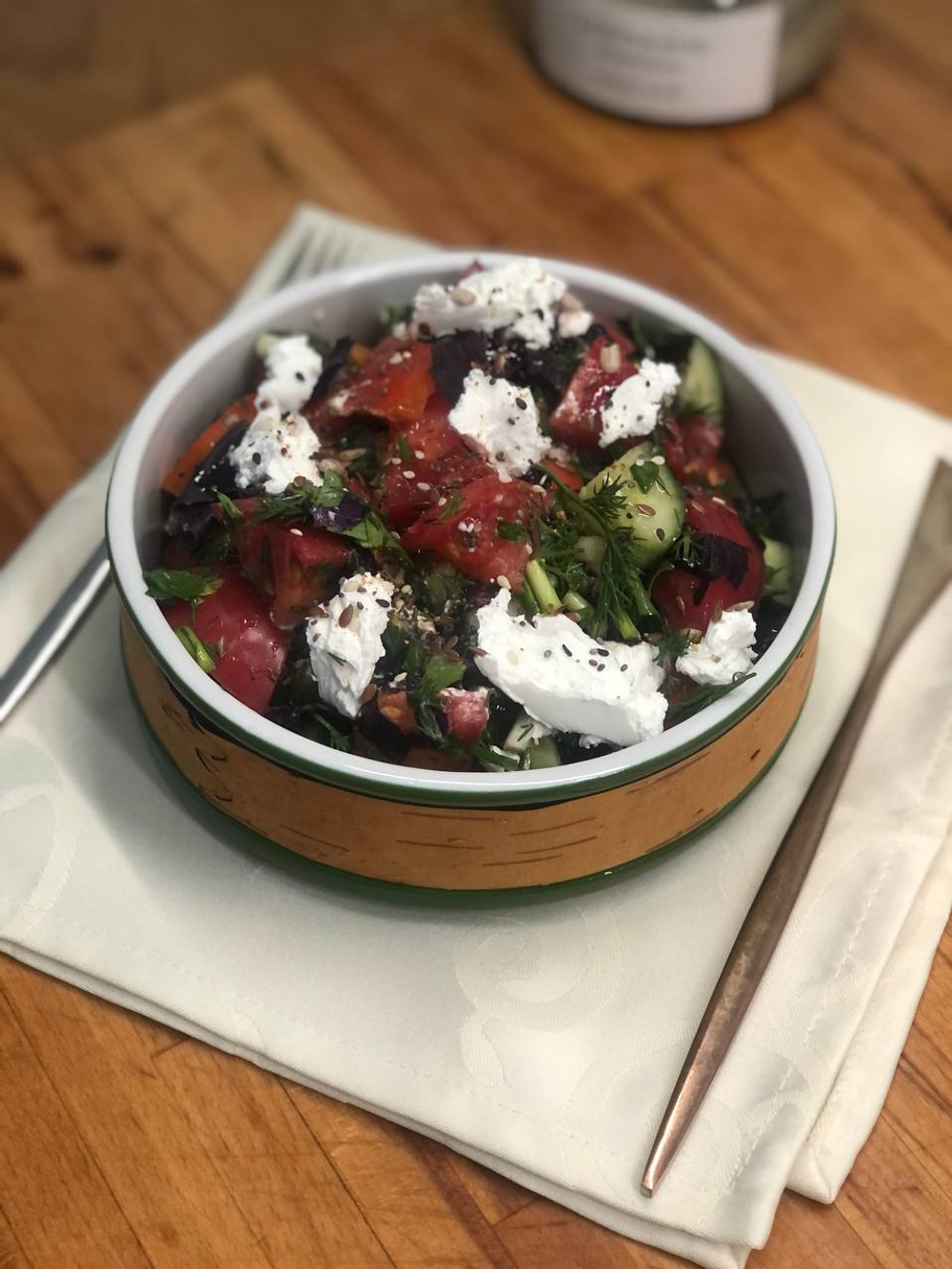 Пиала фарфоровая с берестой. Коллекция Бревно