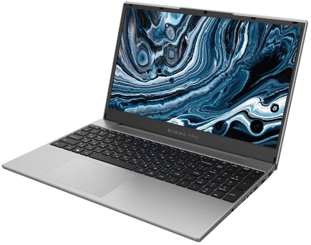 Ноутбук  Digma Pro Breve 15.6 ", Ryzen 5 PRO, 8 Гб RAM, 512 Гб SSD, Radeon Graphics, Серебристый