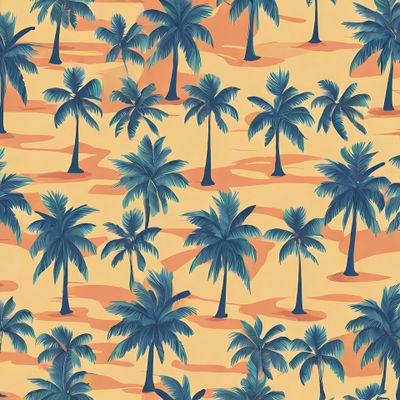 Пальмы на жёлтом