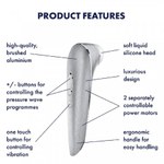 Алюминиевый клиторальный стимулятор Satisfyer High Fashion