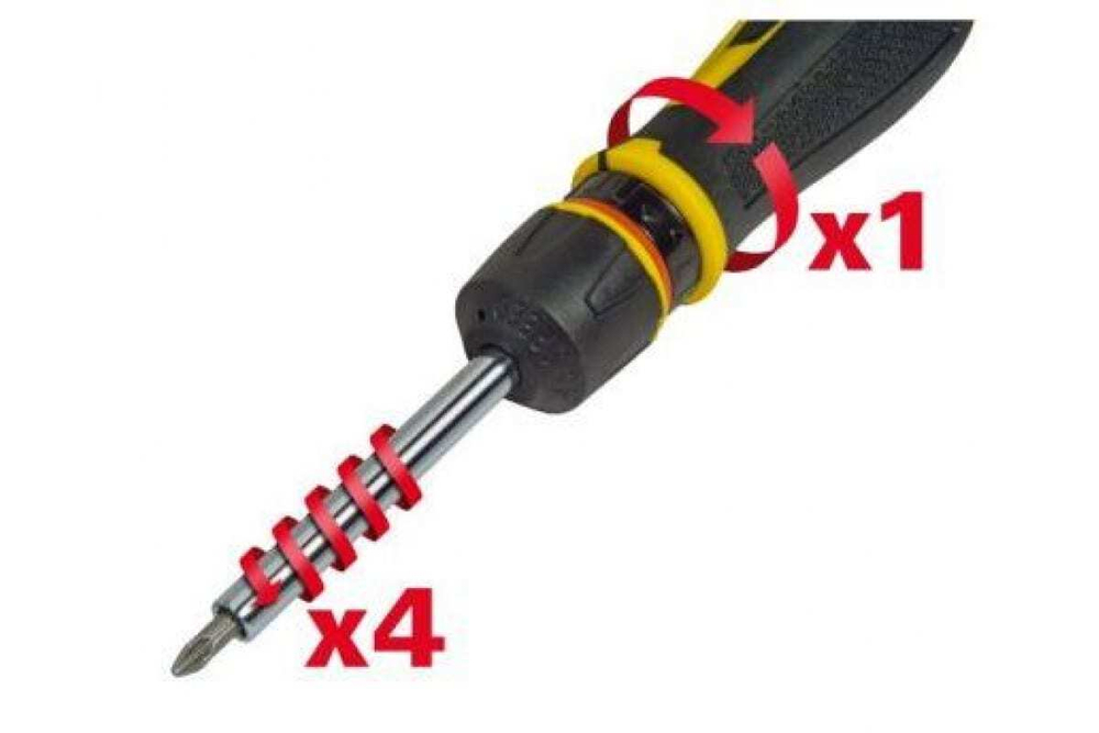 STANLEY, 0-69-236, ОТВЕРТКА FATMAX® HI-SPEED С ХРАПОВЫМ МЕХАНИЗМОМ С ПЕРЕДАЧЕЙ 4:1, шт