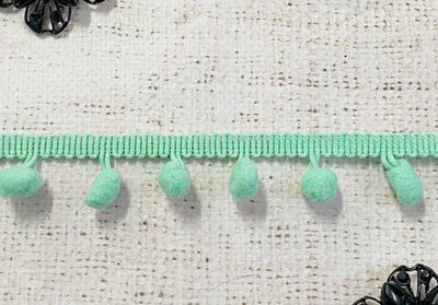 Тесьма/бахрома с помпонами, ш. 2,5 см