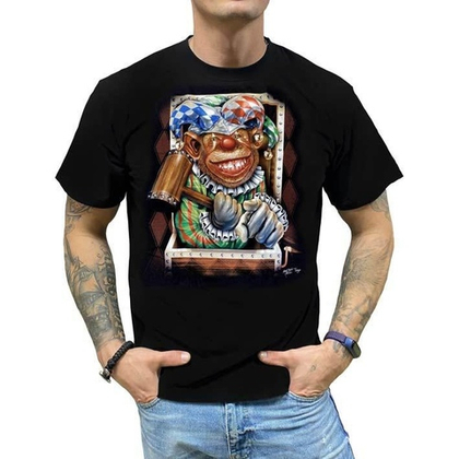 Футболка Обезьяна в клоунском колпаке с молотком (L)