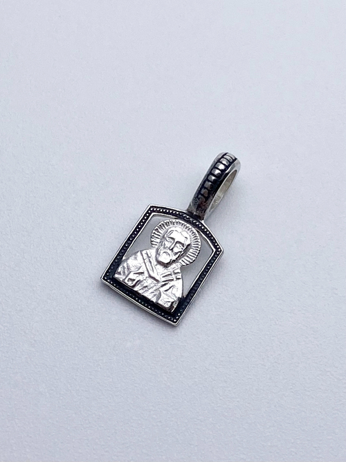 Образок из серебра/Чернение/Николай