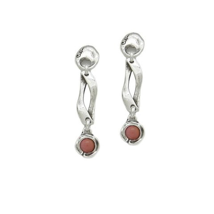 Серьги Ciclon длинные из муранского стекла и с серебряным покрытием A172613-11 R/S