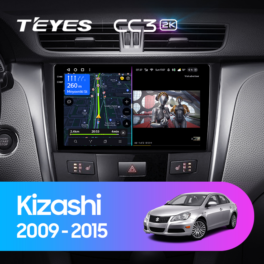 Teyes CC3 2K 9"для Suzuki Kizashi 2009-2015