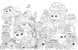 A Million Kittens. Coloring Book