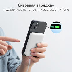 Внешний аккумулятор Anker 321 Mag-Go Battery (PowerCore 5000 мАч) Белый (White)