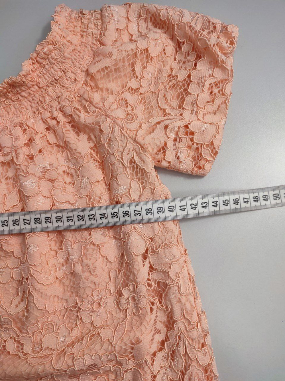 Платье AScool гипюровое персиковое 44 размер, новое