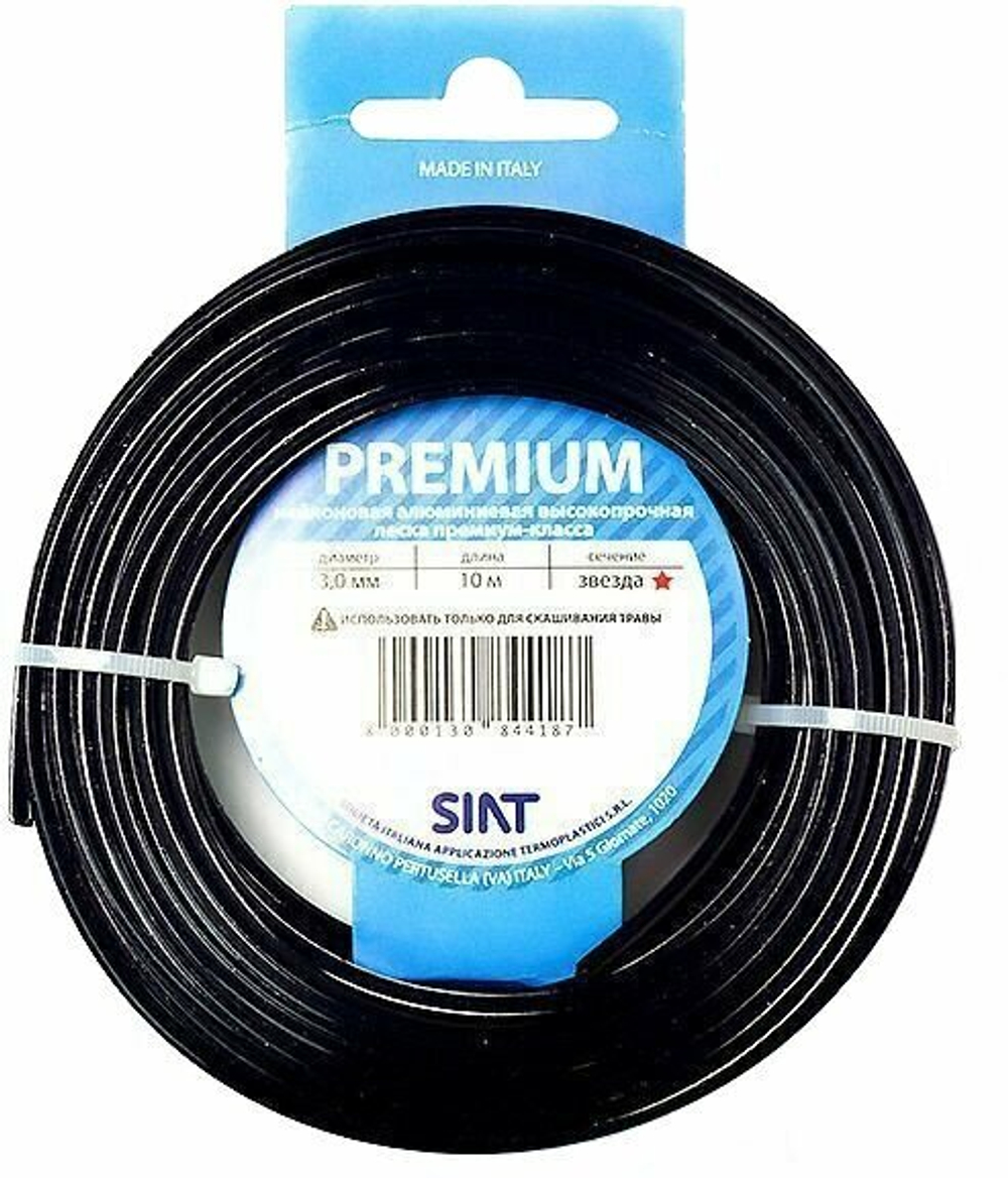 Леска SIAT "Premium" 555013, 3мм х 10м, армированная, с алюминиевой крошкой (555013)