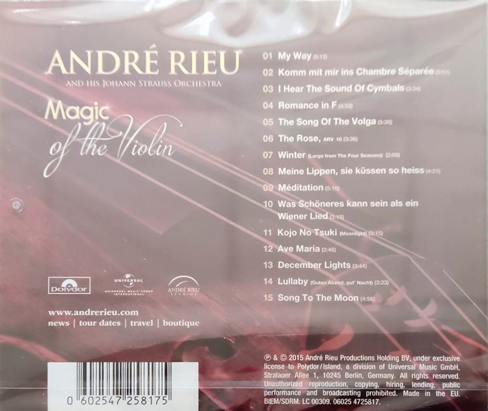 Andre Rieu  And His Johann Strauss Orchestra / Magic Of The Violin (CD)