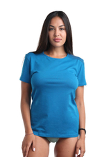 Женская футболка из хлопка (Размер: L) (Цвет: бирюзовый)