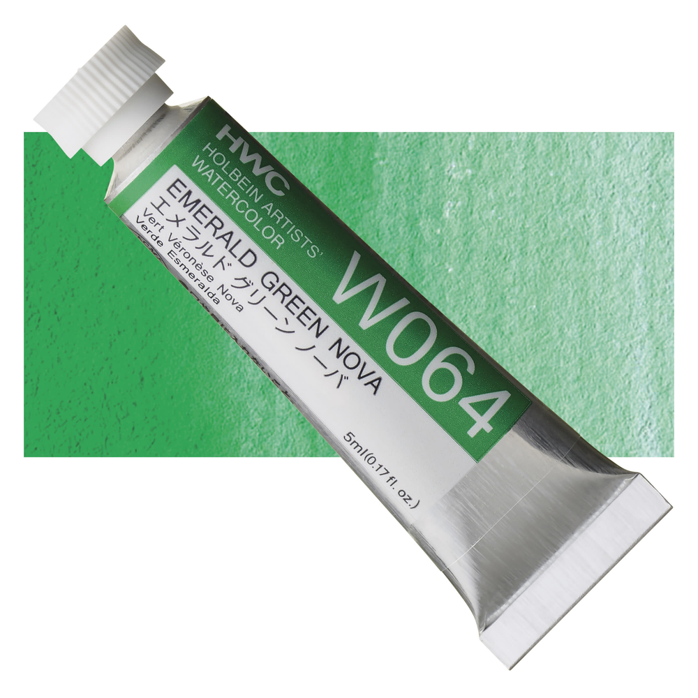 Акварель Holbein 5 мл. 064 [B] Emerald Green Nova