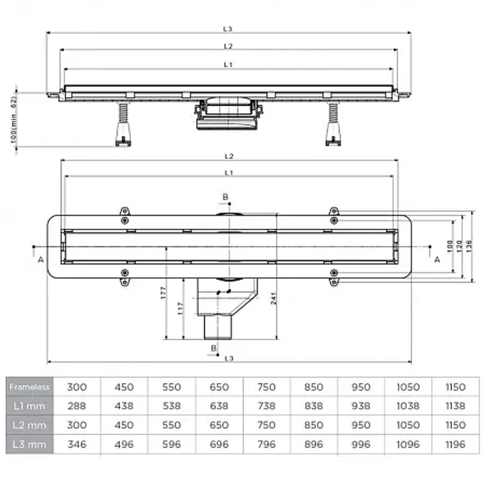 Линейный трап PESTAN Confluo Frameless Line 650