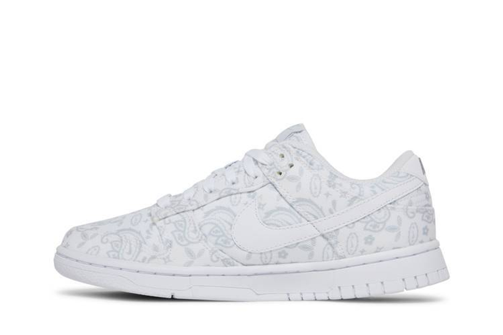 Кроссовки Nike Dunk Low Ess "White Paisley" (Женская размерная сетка)