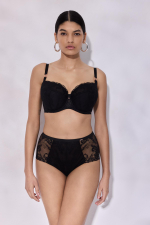 Черный бюстгальтер Sublime с чашками +size на тонком поролоне (Размер: 90F) (Цвет: черный)