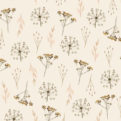 Веточки сухоцветов на бежевом