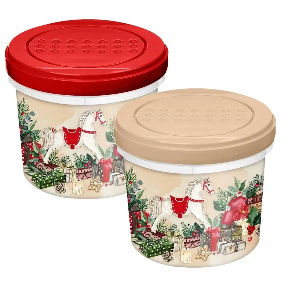 Банка с завинчивающейся крышкой 0,7л с декором Игрушки, Микс Банка с завинчивающейся крышкой 0,7л с декором Игрушки, Микс