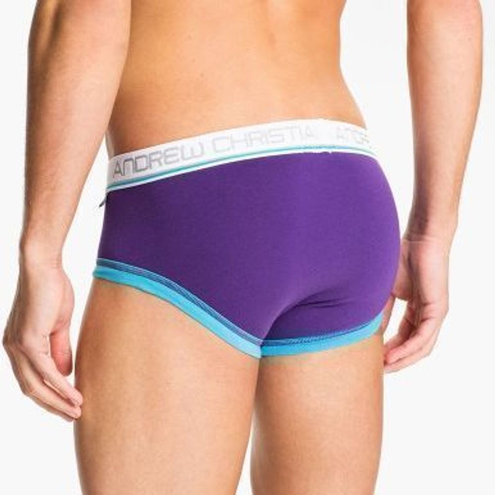 Мужские трусы брифы фиолетовые Andwer Christian Tighty Whitie Punked Brief Purple AC3-M120