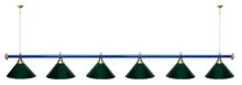 Лампа STARTBILLIARDS 6 пл. (плафоны антик медь,штанга золотая,фурнитура золото)