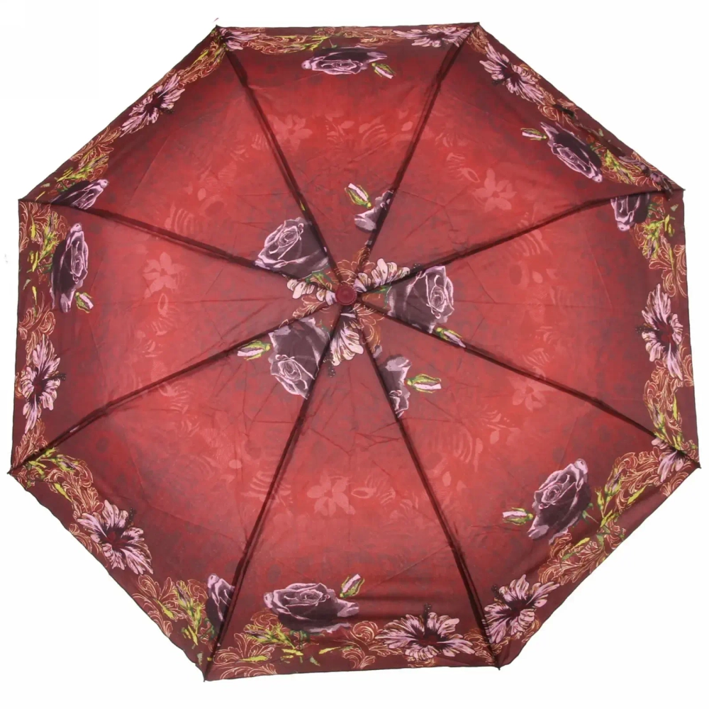 Зонт женский полуавтомат «Ultramarine - Олимпия», цвет микс, 8 спиц, d-100см, длина в слож. виде 30см