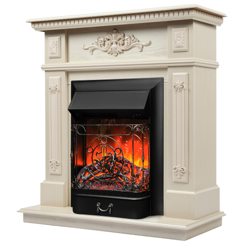 Каминокомплект Real Flame Lilian WT с очагом Majestic Lux Black (без пульта)