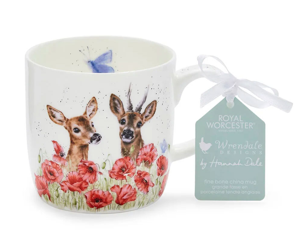 Кружка "Два оленя в маках" Wrendale Designs, 0,31 л
