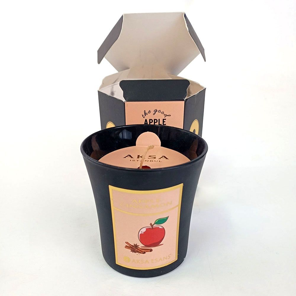 Свеча ароматическая яблоко и корицаа  Aksa