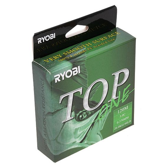 Шнур TOP PE4X-120M 5,0/d-0.370mm Dark green Ryobi